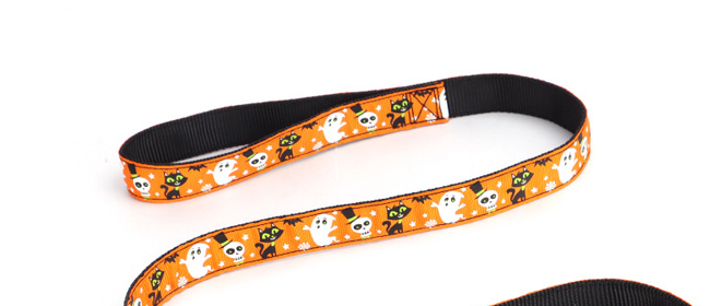 Halloween Dog Leash Durable Orange Green Dog Leashes with Soft Handle 9