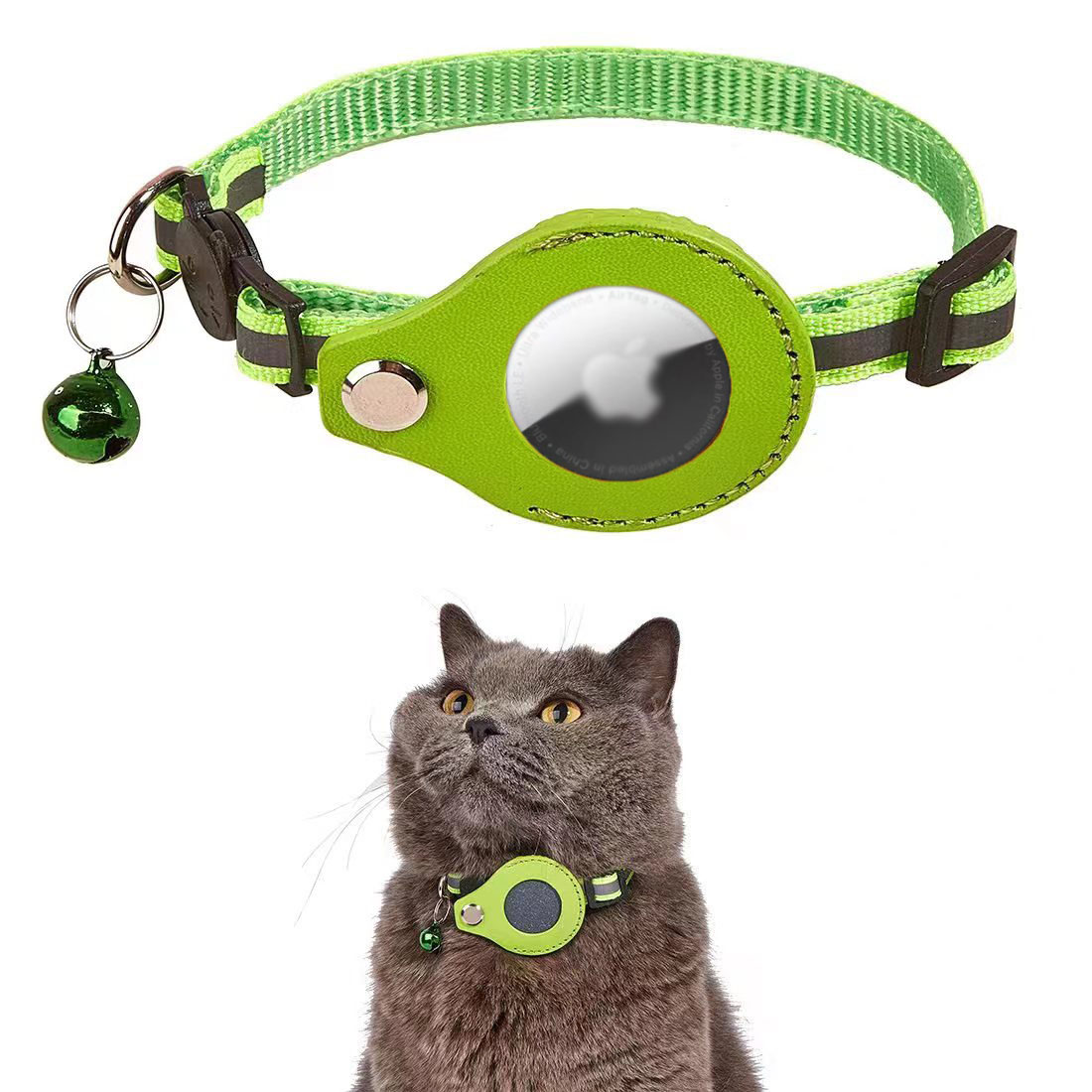 Collier pour chat réfléchissant de haute qualité, luxueux et ajustable, traqueur d'entraînement 15