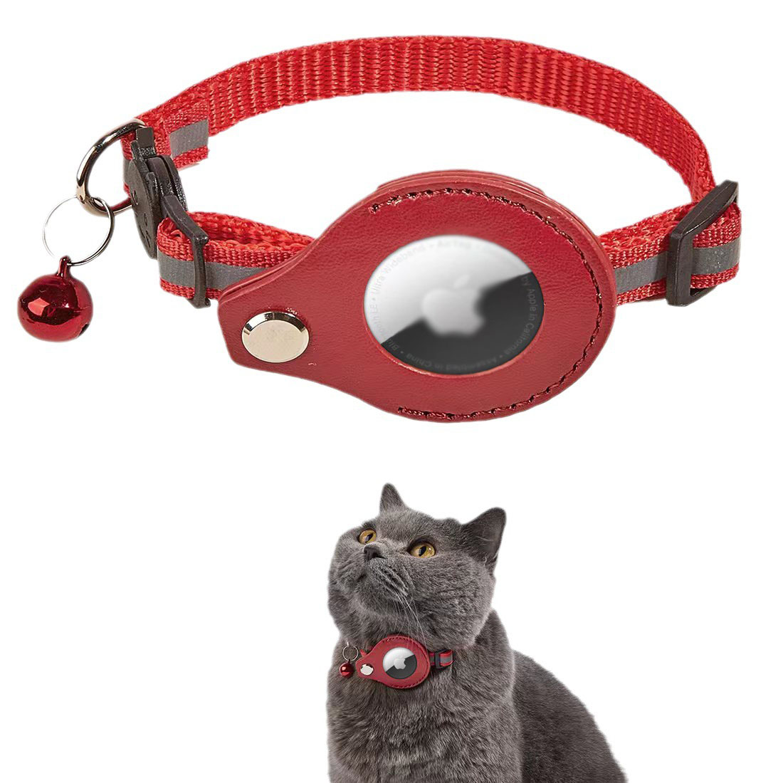 Collier pour chat réfléchissant de haute qualité, luxueux et ajustable, traqueur d'entraînement 7