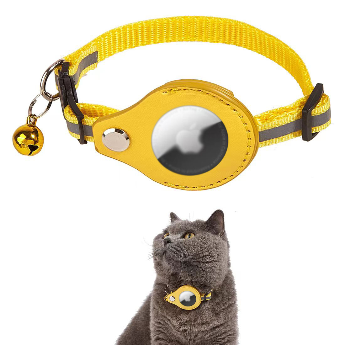 Collier pour chat réfléchissant de haute qualité, luxueux et ajustable, traqueur d'entraînement 12