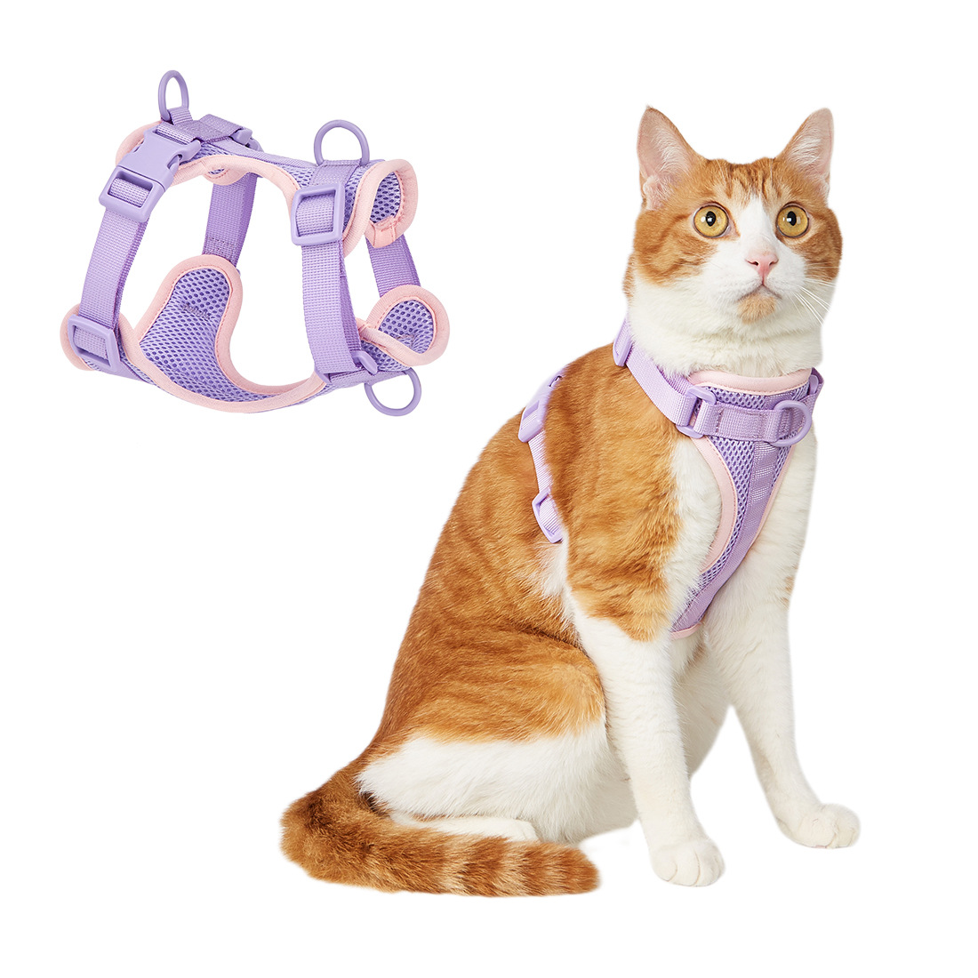 Harnais de protection pour chat et chien avec ventilation réglable et couleurs assorties 20
