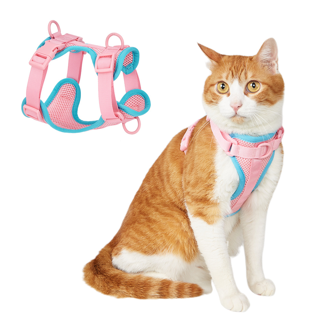 Harnais de protection pour chat et chien avec ventilation réglable et couleurs assorties 17