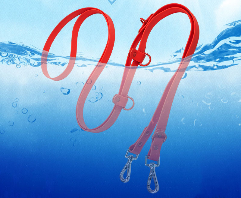 Laisse pour chien mains libres en PVC imperméable à double mousqueton, vente en gros 8