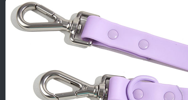 Laisse pour chien mains libres en PVC imperméable à double mousqueton, vente en gros 10