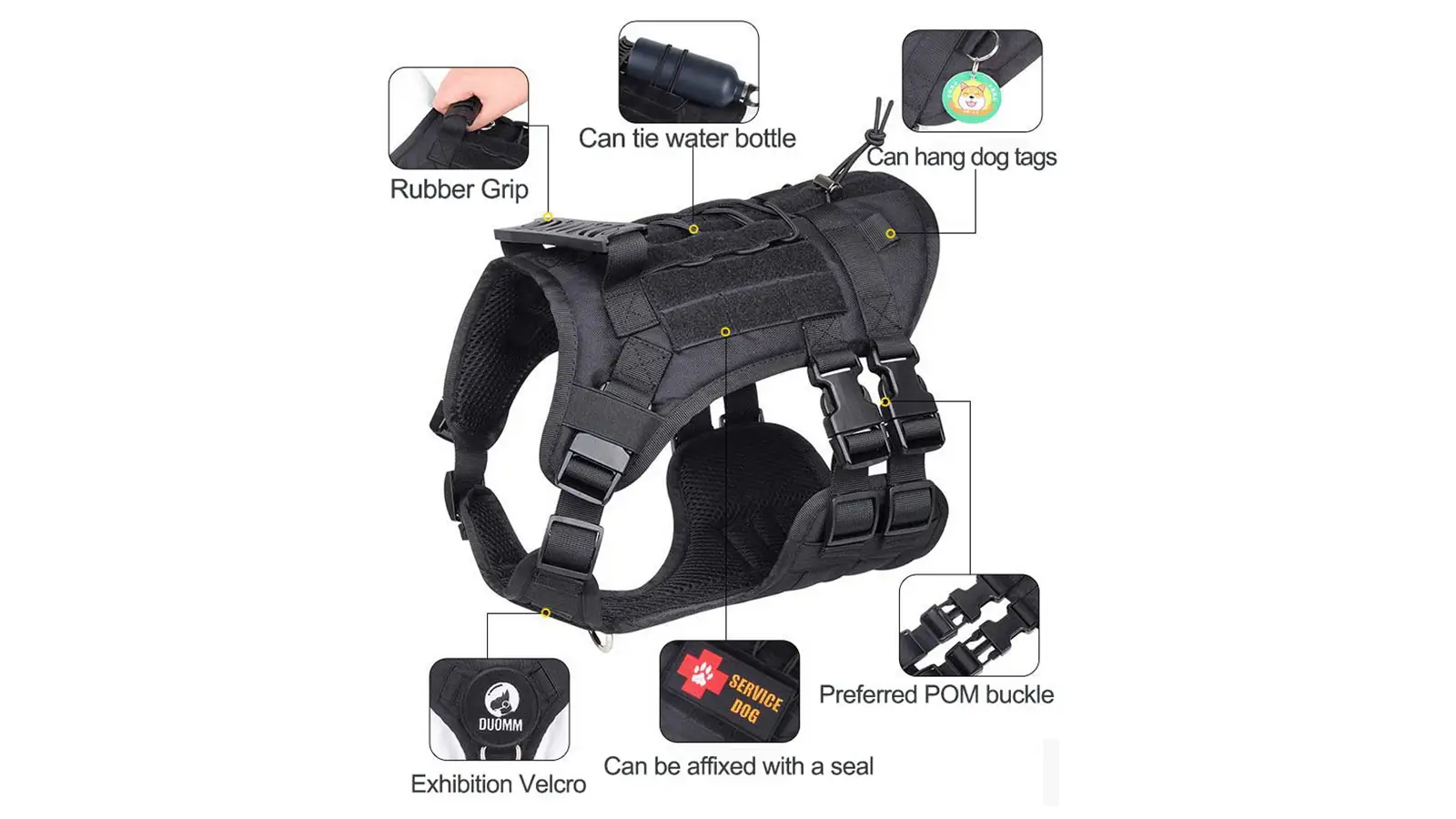 Wholesale Pet Tactical Vest Heavy Duty Outdoor Pet Training Dogs Gilet Tactique 1