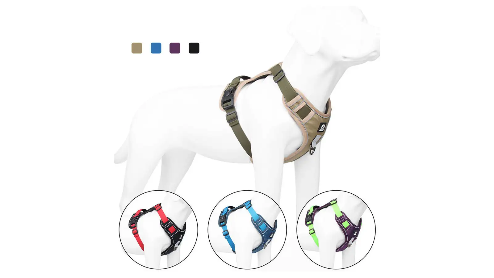 Fournitures pour animaux de compagnie en gros Harnais tactique réfléchissant pour l'entraînement extérieur Harnais pour chien tactique 1