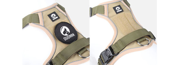 Harnais tactique de haute sécurité, robuste et souple, anti-traction, réglable, pour chiens de grande taille 12