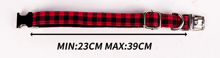 OKEYPETS Dual Purpose Design Comfortable Adjustable Personalized Double Layer Fabric Metal Buckle Luxury Dog Collar 12