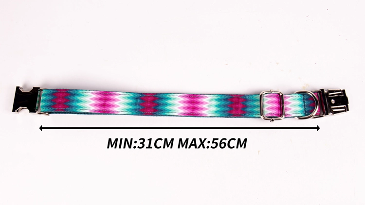 OKEYPETS Dual Purpose Design Comfortable Adjustable Personalized Double Layer Fabric Metal Buckle Luxury Dog Collar 9