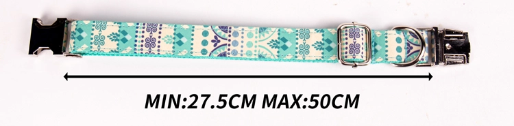OKEYPETS Dual Purpose Design Comfortable Adjustable Personalized Double Layer Fabric Metal Buckle Luxury Dog Collar 11