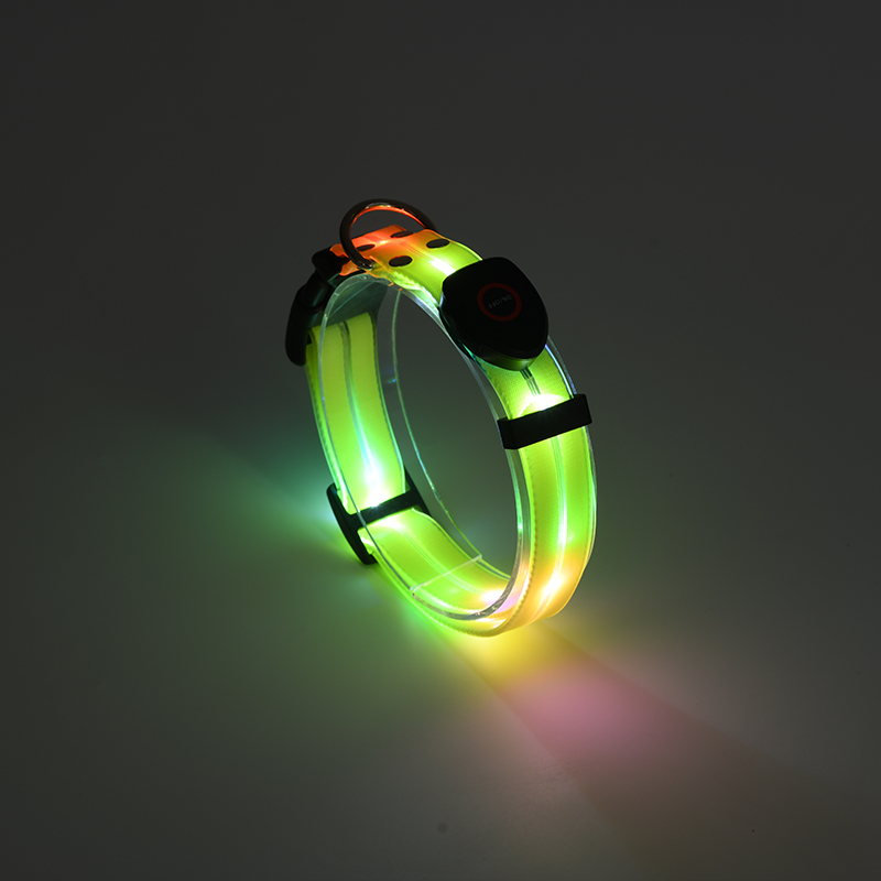 Collier pour chien lumineux LED durable et protecteur pour chiot la nuit 12