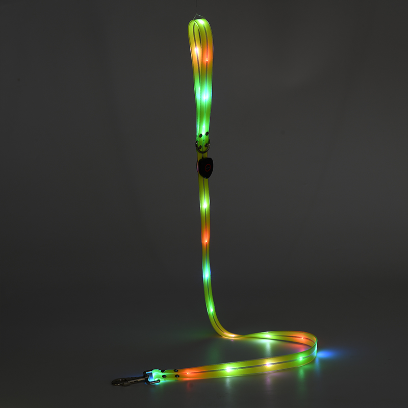 Laisse pour chien rechargeable par USB avec lampe torche LED (4 couleurs disponibles) 8