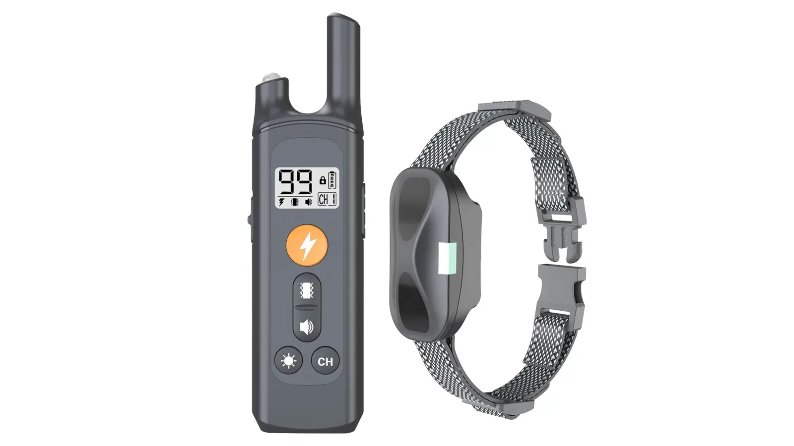 Collier anti-aboiements noir pour chien, avec plusieurs modes réglables 1