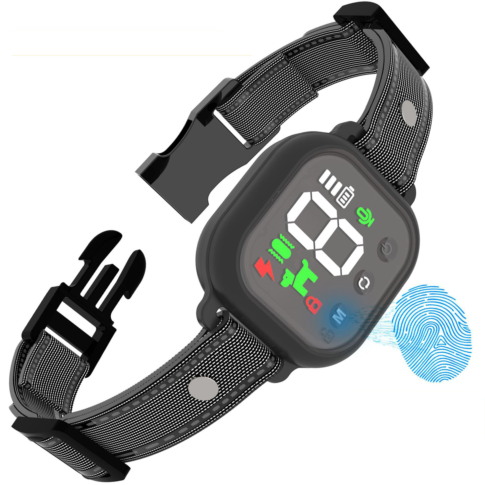 Collier anti-aboiement imperméable pour chien, nouveau modèle, coloris noir et blanc. 6