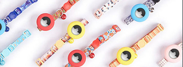 Collier pour chat Airtag neuf en gros avec coque de protection en silicone - Localisateur 15