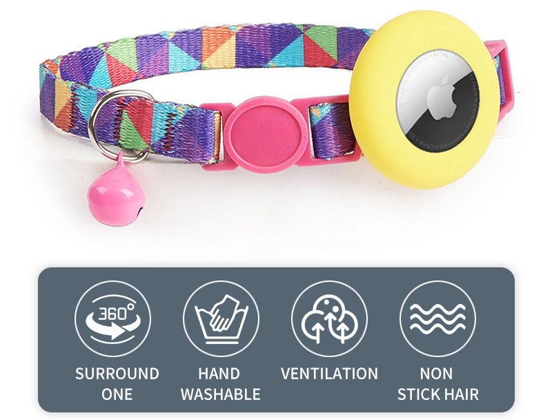 High Quality Luxury Anti-lost GPS Tracker Cat AirTag Collar 15