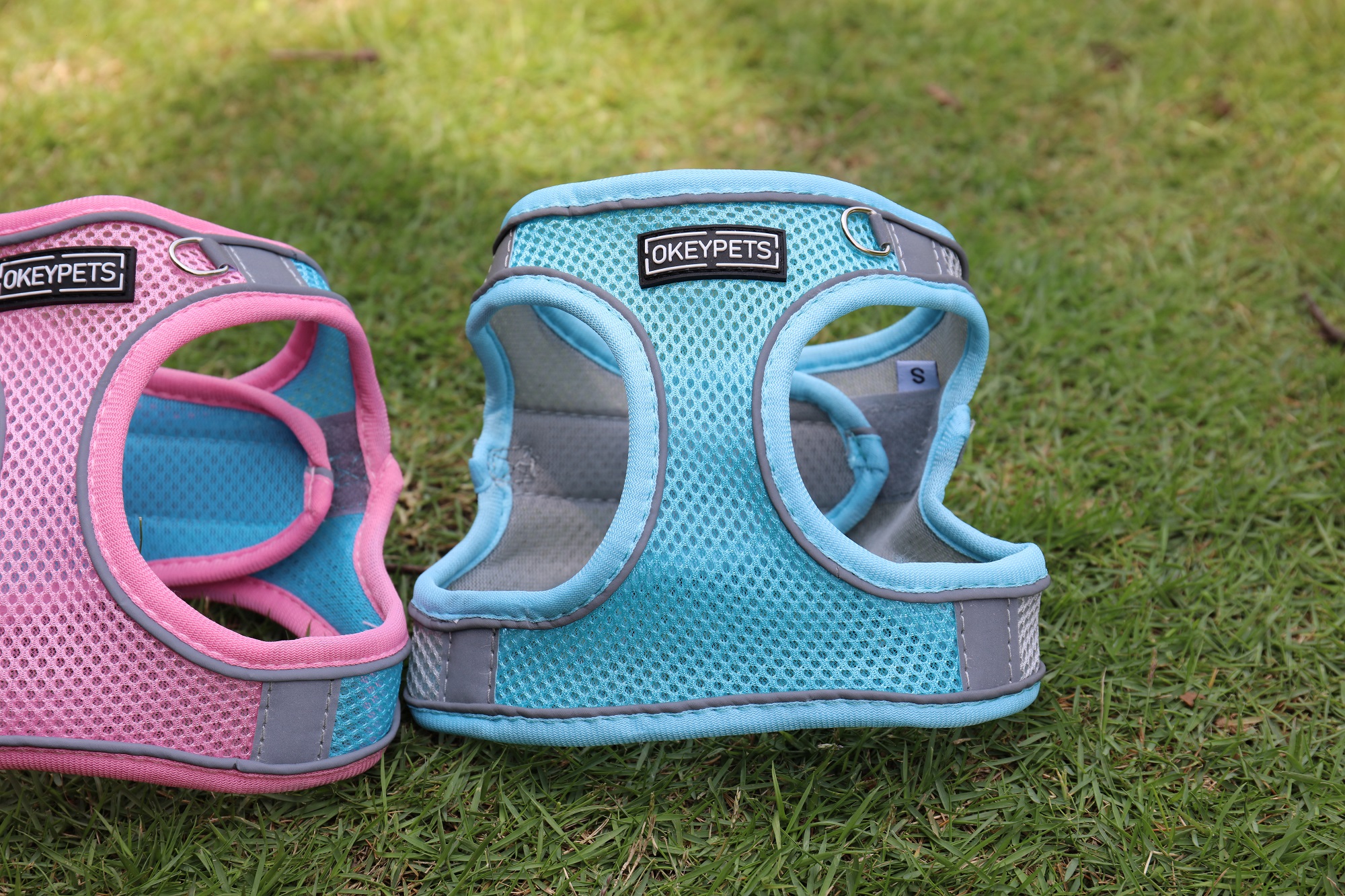 Harnais pour chien en maille respirante, couleur unie, harnais pour chiot en maille avec motif réfléchissant 10