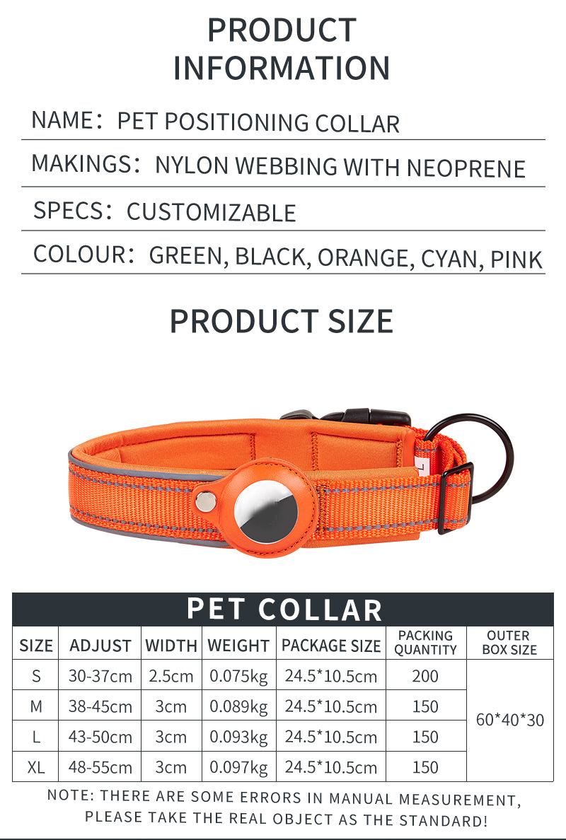 Ensemble collier et laisse GPS de dressage de luxe et ultra-résistant pour chien de taille moyenne à grande. 17