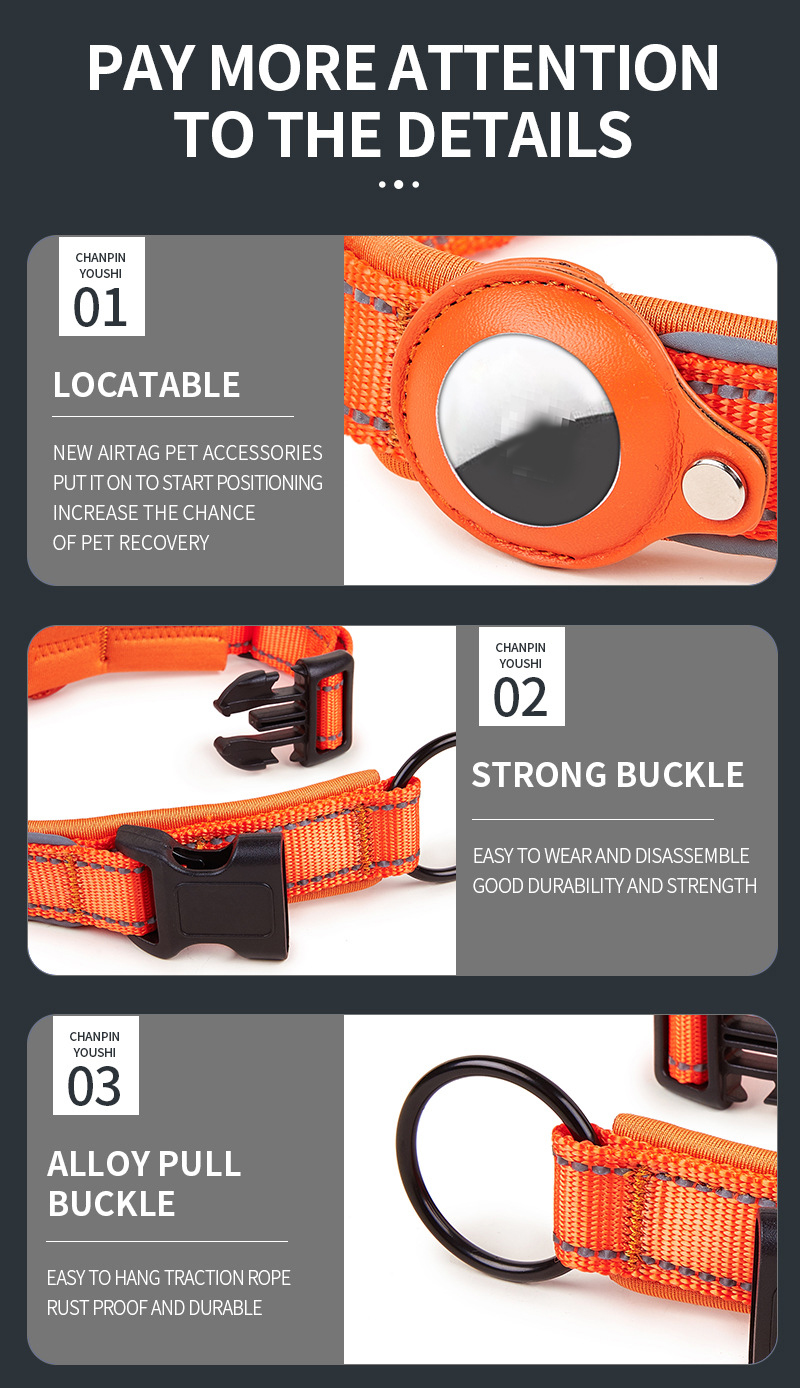 Ensemble collier et laisse GPS de dressage de luxe et ultra-résistant pour chien de taille moyenne à grande. 21