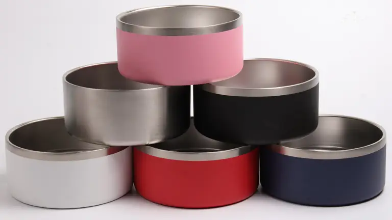 Gamelle isotherme personnalisée en métal pour animaux de compagnie, en acier inoxydable, pour manger et boire. 1