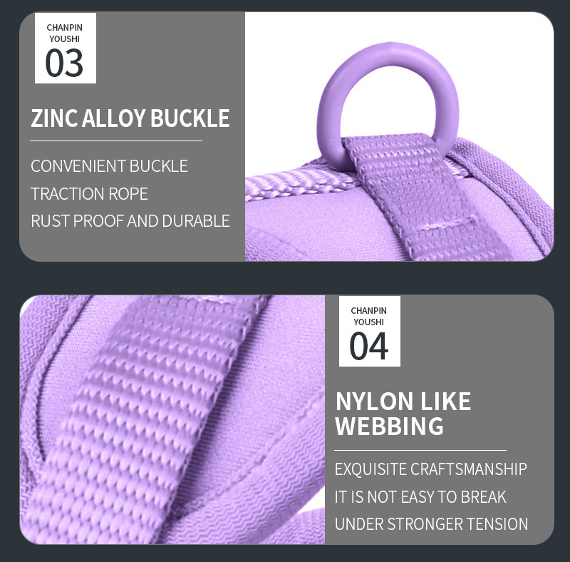 Harnais anti-traction pour chien, gilet, collier, laisse et porte-sacs à déjections canines, couleur unie, vente en gros. 28