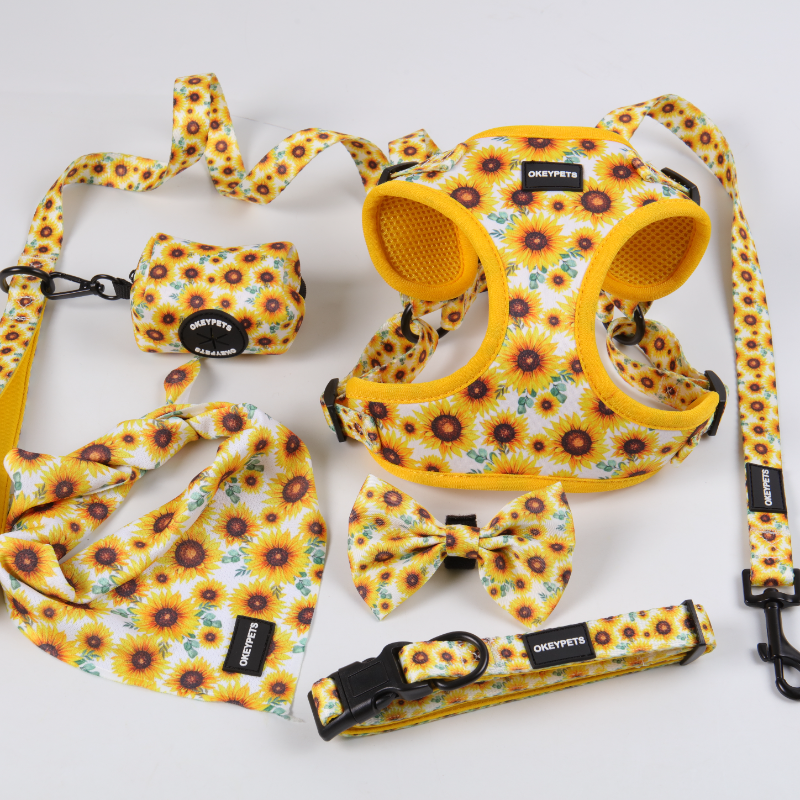 원스텝 강아지 하네스 세트, 탈출 방지 통기성 강아지 하네스 조끼 (강아지, 소형견, 중형견용) 22