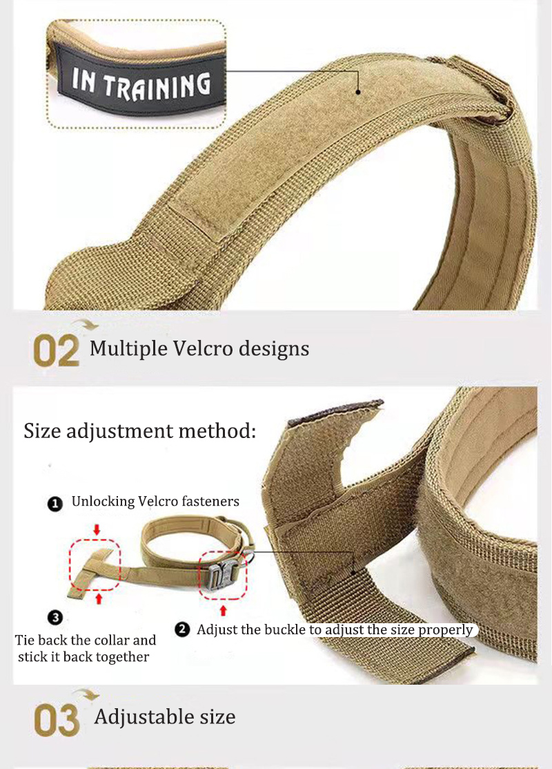 Lorica Canina Militaris pro Canibus Magnis et Mediis, Viridis Sine Tractione, Lorica Canina Tactica, Collaris, Set 23