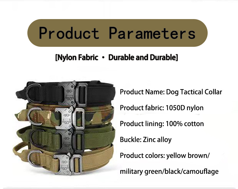 Harnais tactique pour grands chiens, réglable et robuste, anti-traction, avec poignée. 16