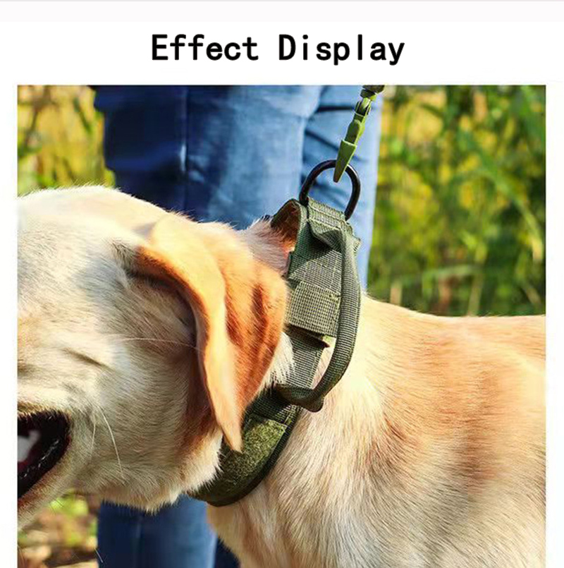 Harnais tactique pour grands chiens, réglable et robuste, anti-traction, avec poignée. 25