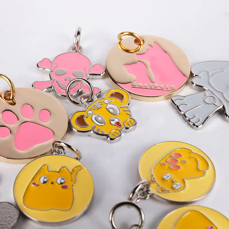 Médailles d'identification pour chien personnalisables avec gravure pour collier 1