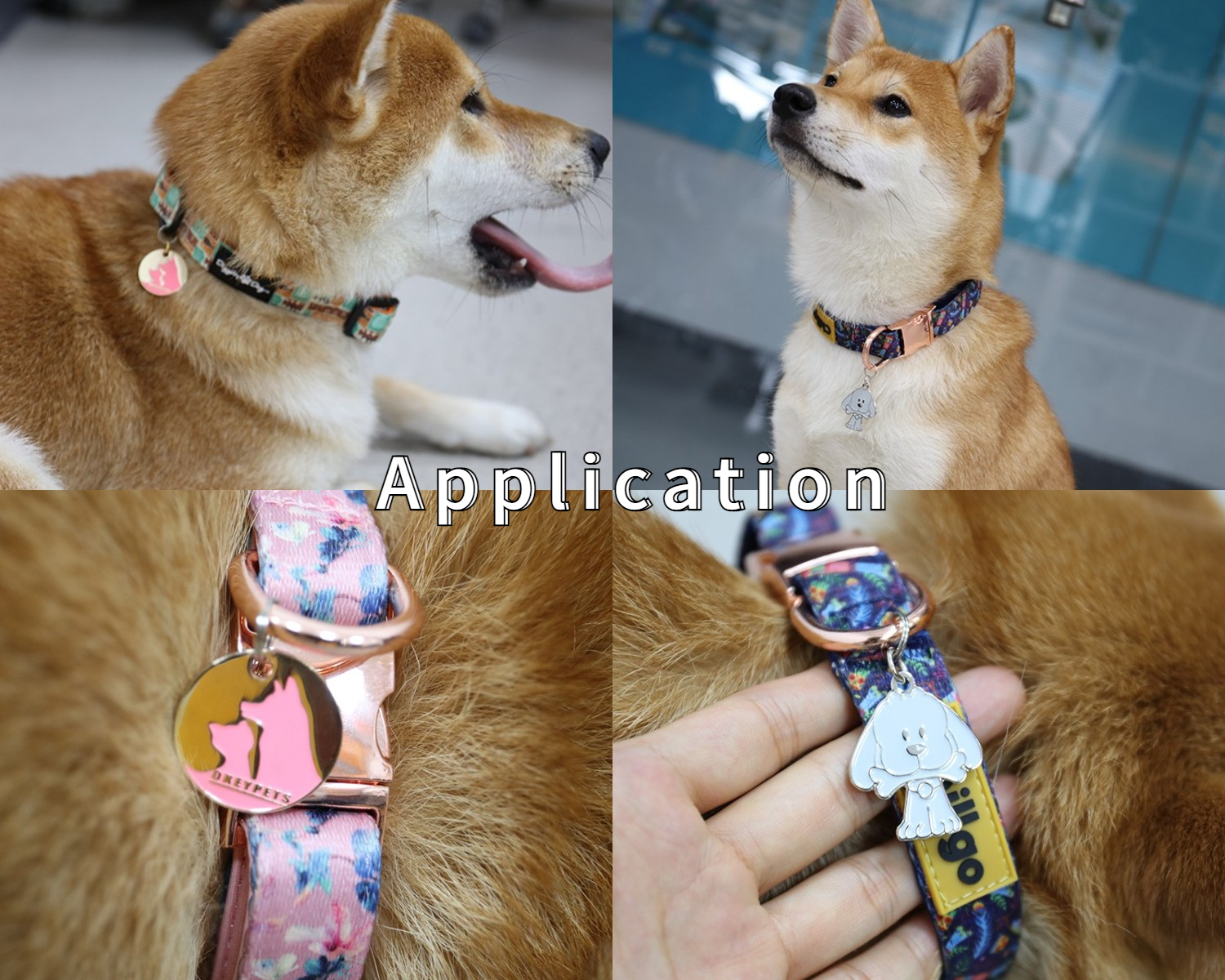 Médailles d'identification pour chien en métal, double ou simple face, avec logo personnalisé 17