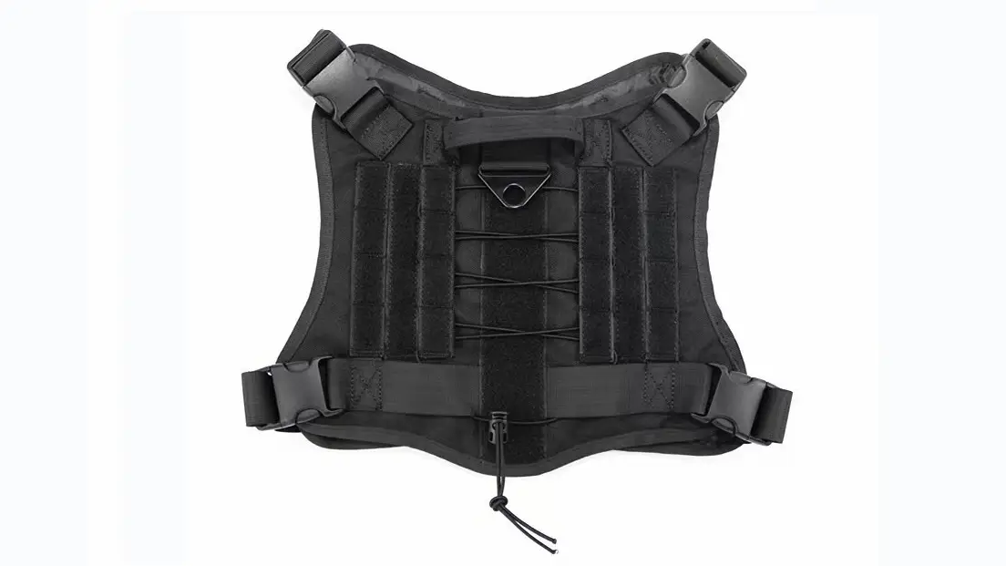 Harnais tactique anti-traction pour chien, noir, durable et réglable, pour chiens de races moyennes et grandes. 1