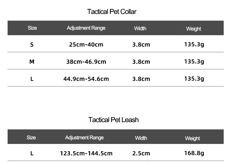 Okeypets Set de lesă și zgardă tactică pentru câini, zgardă reglabilă din nailon pentru antrenament militar și lesă elastică rezistentă 9