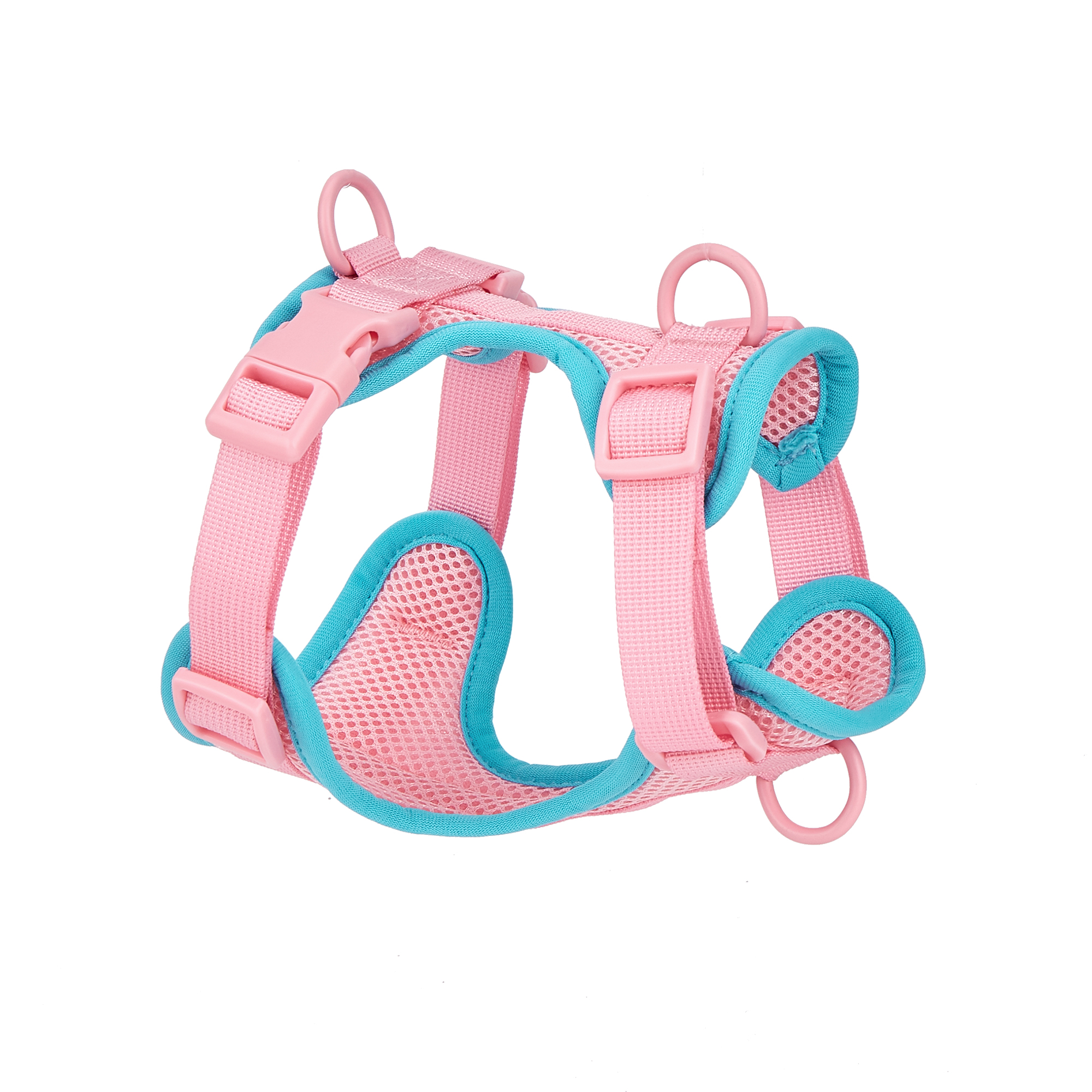 Harnais-gilet en maille pour chat et chien, coloré avec accessoires assortis. 13