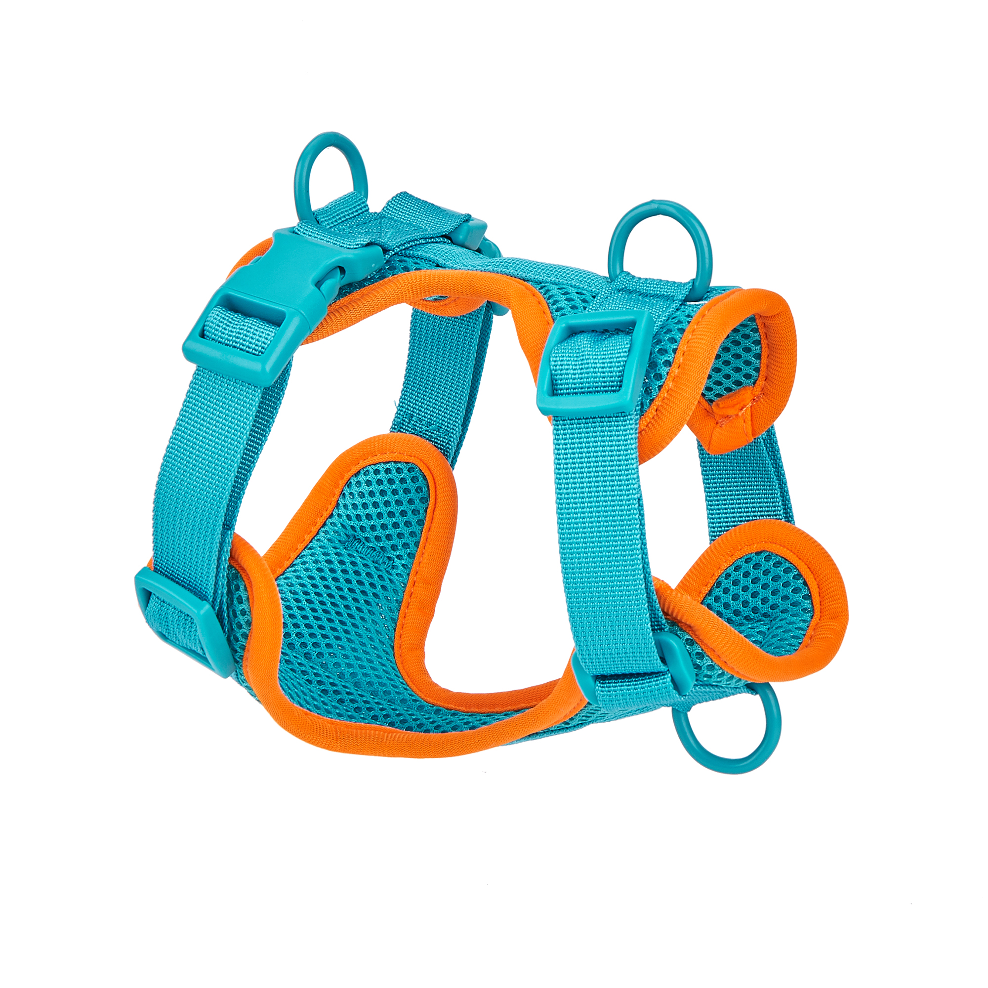 Harnais-gilet en maille pour chat et chien, coloré avec accessoires assortis. 11