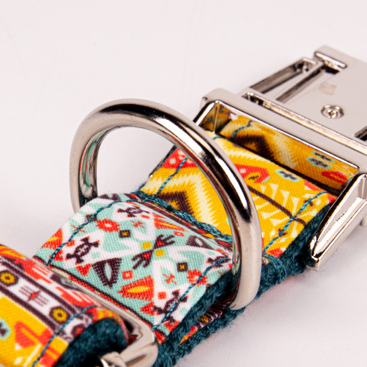 OKEYPETS - OKEYPETS Obojek pro psy s rychloupínací kovovou přezkou, ekologický, odolný, módní, pratelný, s potiskem a jedinečným vzorem 13