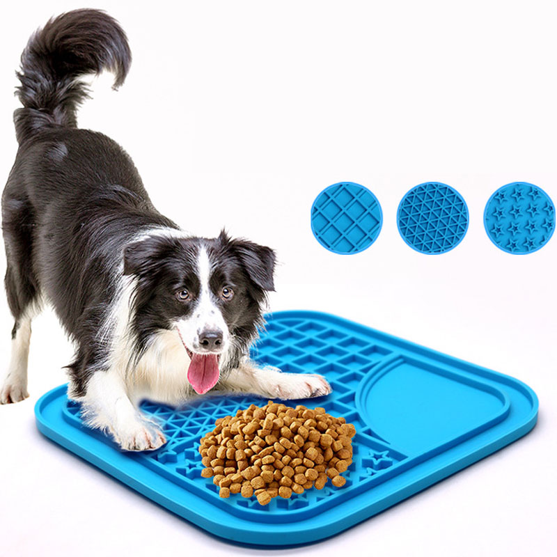 Tapis pour gamelle de chien antidérapant en silicone, tapis de table plus épais et imperméable pour chat, tapis pour gamelle lente. 6