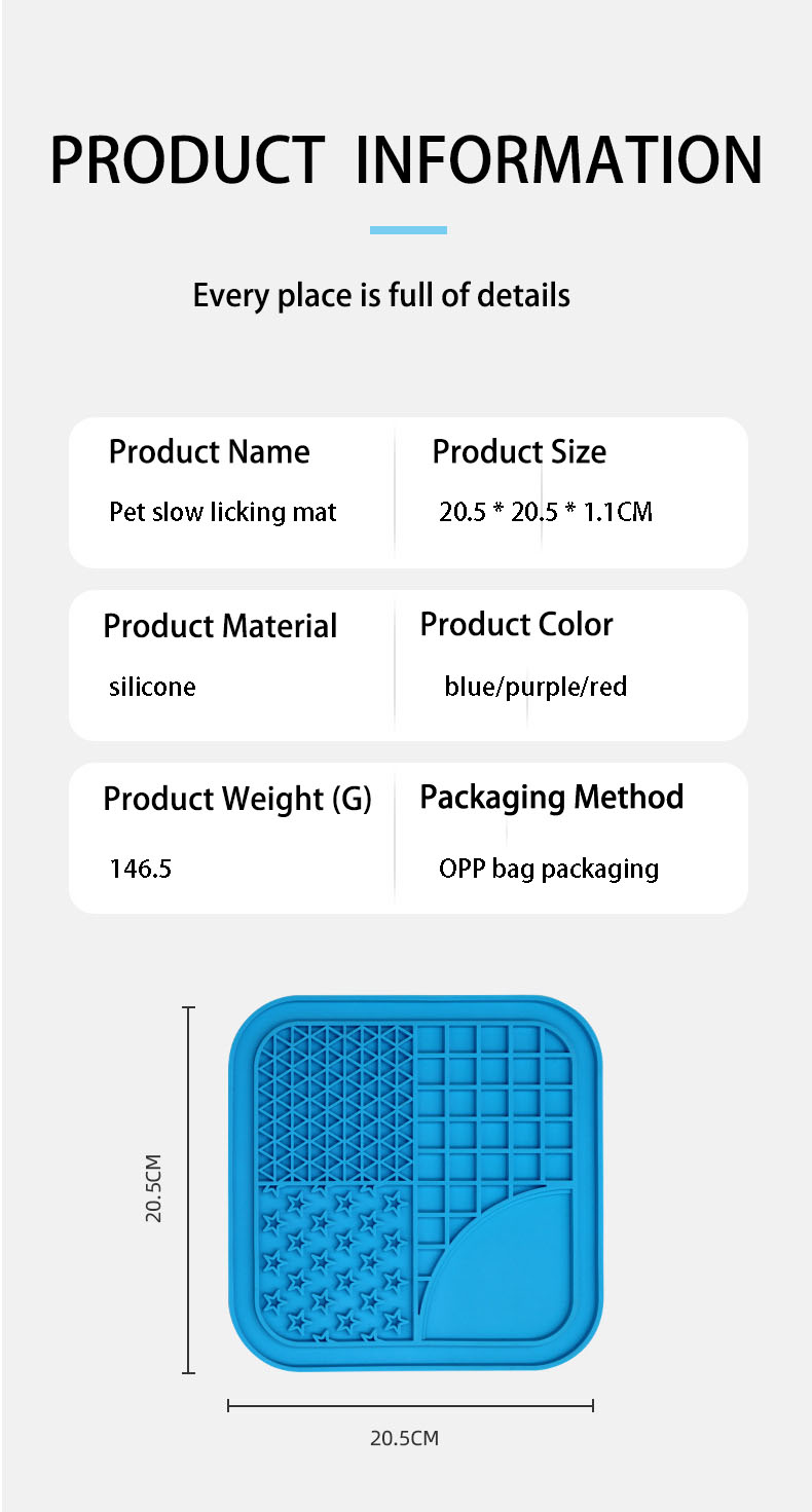 Tapis pour gamelle de chien antidérapant en silicone, tapis de table plus épais et imperméable pour chat, tapis pour gamelle lente. 8