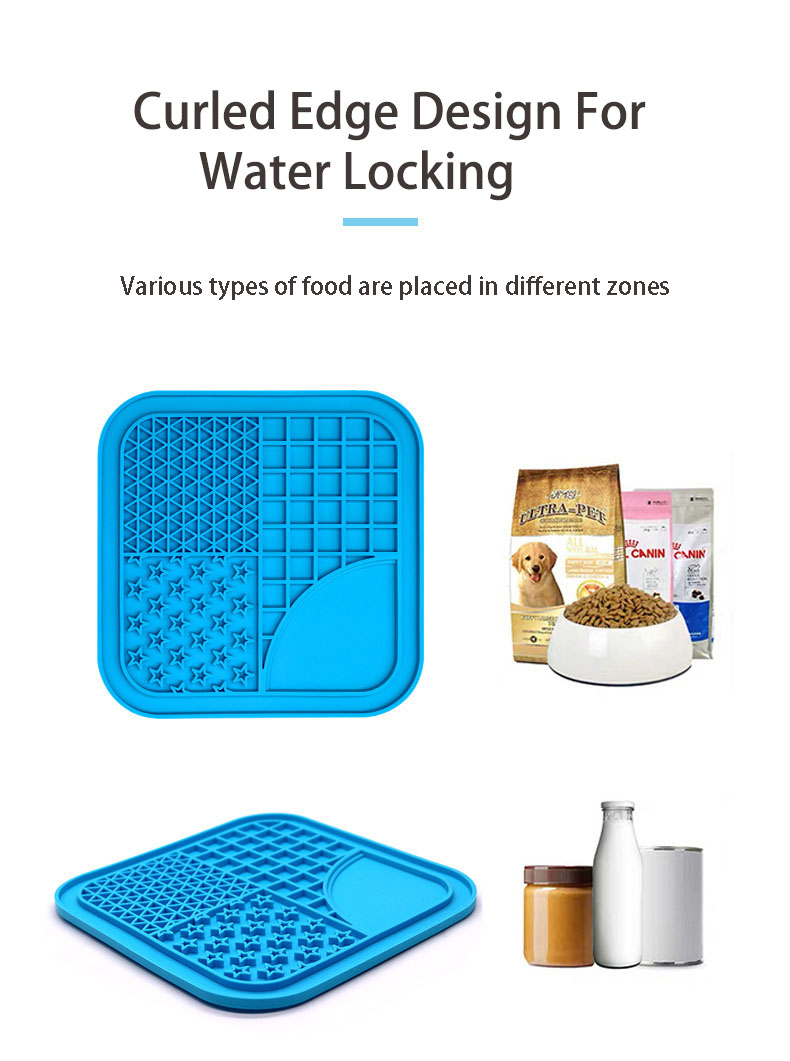 Tapis pour gamelle de chien antidérapant en silicone, tapis de table plus épais et imperméable pour chat, tapis pour gamelle lente. 11