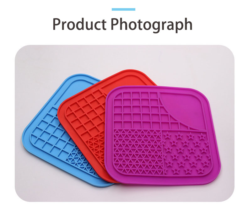 Tapis pour gamelle de chien antidérapant en silicone, tapis de table plus épais et imperméable pour chat, tapis pour gamelle lente. 14