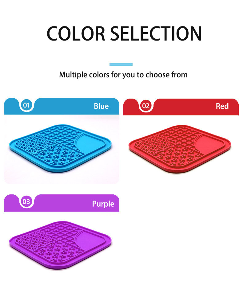 Tapis pour gamelle de chien antidérapant en silicone, tapis de table plus épais et imperméable pour chat, tapis pour gamelle lente. 9