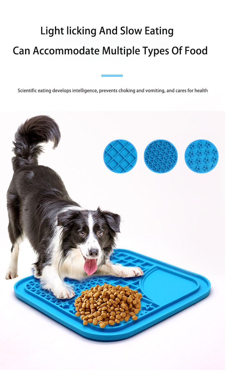 Tapis pour gamelle de chien antidérapant en silicone, tapis de table plus épais et imperméable pour chat, tapis pour gamelle lente. 10