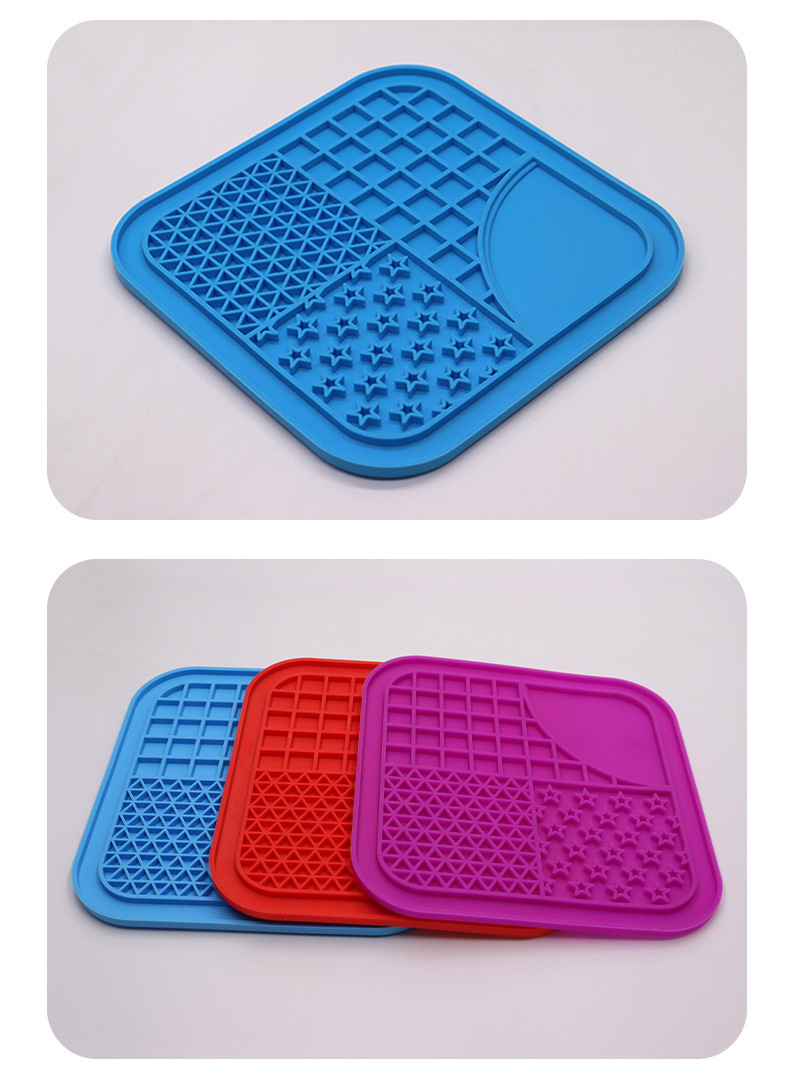 Tapis pour gamelle de chien antidérapant en silicone, tapis de table plus épais et imperméable pour chat, tapis pour gamelle lente. 15