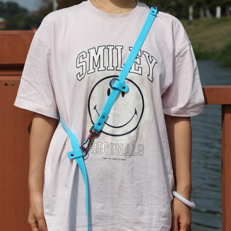 Laisse double étanche en PVC sur mesure pour chiens de petite et moyenne taille. 7