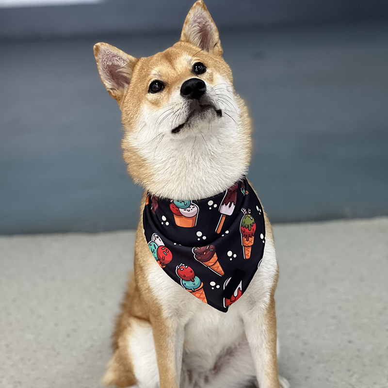 OKEYPETS - Écharpe/bandana réversible personnalisée avec logo OKEYPETS imprimé chien, en polyester vierge et ajustable, idéale pour Halloween et Noël. Bandana pour animaux de compagnie. 8