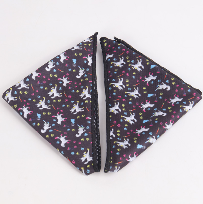OKEYPETS - Bandana triangulaire lavable, ajustable et réversible pour chien OKEYPETS, avec logo imprimé et motif personnalisé 16