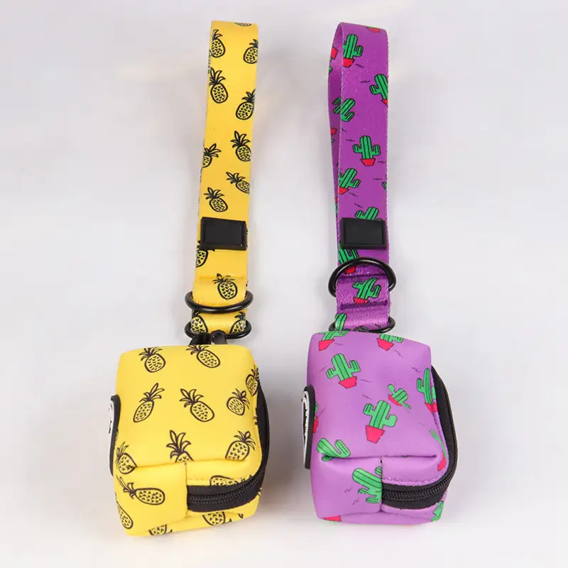 OKEYPETS - OKEYPETS Farverigt Modedesign Sublimering Private Label Neopren Hundeafføringsposeholder Hundeafføringsposeholder 1