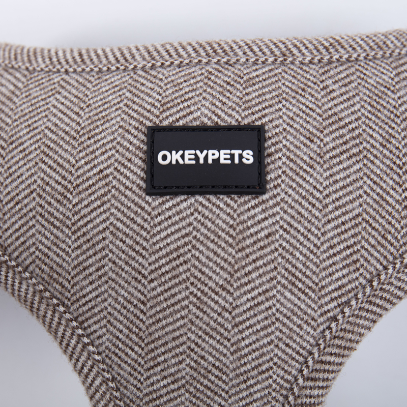 OKEYPETS Pettorina in tweed di alta qualità personalizzata, stile fashion, comoda e traspirante, per cani 4