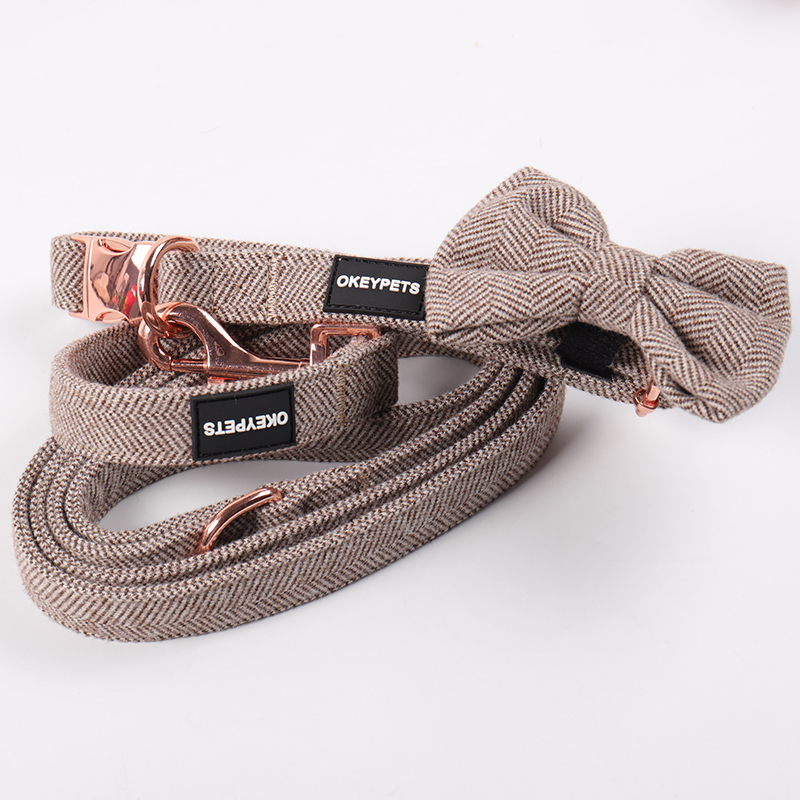 OKEYPETS Pettorina in tweed di alta qualità personalizzata, stile fashion, comoda e traspirante, per cani 10