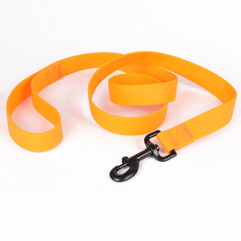 Collier pour chien OKEYPETS léger en PVC orange vif pour l'extérieur 8